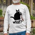 Cat What Murderous Black Cat With Knife Unisex Long Sleeve Gifts for Old Men