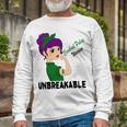 Cerebral Palsy Warrior Strong Women Green Ribbon Cerebral Palsy Cerebral Palsy Awareness Unisex Long Sleeve Gifts for Old Men