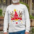 Christmas Unicorn Face Santicorn Cute V2 Unisex Long Sleeve Gifts for Old Men