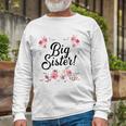 Cute Big Sister Floral Toddler Girl Long Sleeve T-Shirt T-Shirt Gifts for Old Men