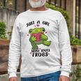 Cute Frog Just A Girl Who Loves Frogs Funny Frog Lover Gift For Girl Frog Lover Unisex Long Sleeve Gifts for Old Men