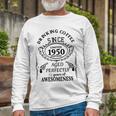 Drinking Coffee Since 1950 Aged Perfectly 72 Years Of Awesomenss Unisex Long Sleeve Gifts for Old Men