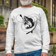 Fishing Bass Sticker Unisex Long Sleeve Gifts for Old Men