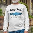 Fishing Lovers Fishing Addict The Struggle Is Reel Unisex Long Sleeve Gifts for Old Men