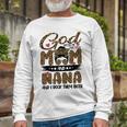 God Gifted Me Two Titles Mom And Nana Leopard Unisex Long Sleeve Gifts for Old Men