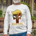 The Great Maga King Donald Trump Skull Maga King Long Sleeve T-Shirt T-Shirt Gifts for Old Men