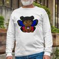 Haiti Haitian Love Flag Princess Girl Kid Wings Butterfly Long Sleeve T-Shirt T-Shirt Gifts for Old Men