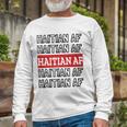 Haitian Af Patriotic Red Blue Haiti Haitian Flag Day Long Sleeve T-Shirt T-Shirt Gifts for Old Men