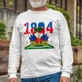 Haitian Revolution 1804 Flag Day Zip Long Sleeve T-Shirt T-Shirt Gifts for Old Men