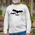 Halloween Scary Vampire Bats Pattern Unisex Long Sleeve Gifts for Old Men