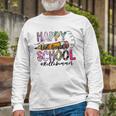 Happy Last Day Of School Teacher Student Graduation Leopard Long Sleeve T-Shirt T-Shirt Gifts for Old Men