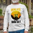 Hiking With My Puppy Good Day Unisex Long Sleeve Gifts for Old Men