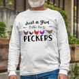 Just A Girl Who Loves Peckers 863 Shirt Unisex Long Sleeve Gifts for Old Men