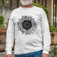 Be Kind Sunflower Minimalistic Flower Plant Artwork Long Sleeve T-Shirt T-Shirt Gifts for Old Men