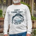 Lucky Fishing Shirt Do Not Wash Fisherman Dad Blue Unisex Long Sleeve Gifts for Old Men