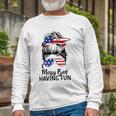 Messy Bun Having Fun American Flag Merica 4Th Of July Long Sleeve T-Shirt T-Shirt Gifts for Old Men
