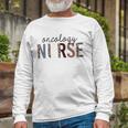 Oncology Nurse Leopard Print Nursing School Long Sleeve T-Shirt T-Shirt Gifts for Old Men