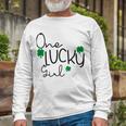 One Lucky Girl Funny St Patrick Day Unisex Long Sleeve Gifts for Old Men