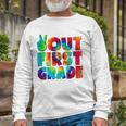 Peace Out First 1St Grade Graduation Last Day Of School Long Sleeve T-Shirt T-Shirt Gifts for Old Men