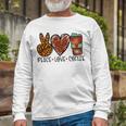 Peace Love Coffee Unisex Long Sleeve Gifts for Old Men