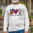 Peace Love Montessori Daycare Teacher Appreciation Long Sleeve T-Shirt Gifts for Old Men