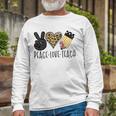 Peace Love Teach Back To School Teacher Long Sleeve T-Shirt T-Shirt Gifts for Old Men