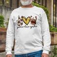 Peace Love Yorkie Dog Lovers Yorkshire Terrier Dad Mom Long Sleeve T-Shirt T-Shirt Gifts for Old Men