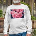 Pink Roses In Garden Unisex Long Sleeve Gifts for Old Men