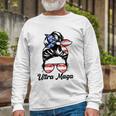 Pro Trump Ultra Mega Messy Bun Long Sleeve T-Shirt T-Shirt Gifts for Old Men