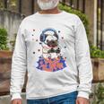 Pug Game Puppy Controller 4Th Of July Boys Video Gamer Long Sleeve T-Shirt T-Shirt Gifts for Old Men