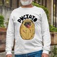 Pugtato Pug Potato Dog Lovers Costume Funny Meme Gifts Unisex Long Sleeve Gifts for Old Men