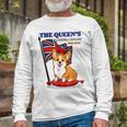The Queen’S Platinum Jubilee 1952-2022 Corgi Union Jack Long Sleeve T-Shirt Gifts for Old Men
