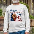 Red Goldendoodle Happy Independence Day 4Th Of July American Flag Long Sleeve T-Shirt T-Shirt Gifts for Old Men