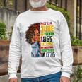 Remembering My Ancestors Junenth Black Freedom 1865 Long Sleeve T-Shirt Gifts for Old Men
