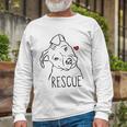 Rescue Dog Pitbull Rescue Mom Adopt Dont Shop Pittie Raglan Baseball Tee Long Sleeve T-Shirt T-Shirt Gifts for Old Men