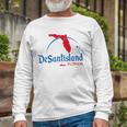 State Of Liberty Florida Map Fl Flag Desantisland Long Sleeve T-Shirt T-Shirt Gifts for Old Men