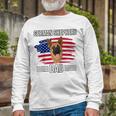 Usa Us Flag 4Th Of July Fathers Day German Shepherd Dad Long Sleeve T-Shirt Gifts for Old Men