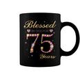 Blessed By God For 75 Years Old 75Th Birthday Party  Coffee Mug