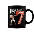 7 Years Old Boy Football Player 7Th Football Birthday Boys Coffee Mug