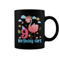 9Th Birthday Girls Flamingo 9 Years Old Tropical Flamingo Coffee Mug