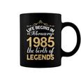 February 1985 Birthday Life Begins In February 1985 V2 Coffee Mug