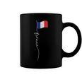 France Signature Flag Pole - Elegant Patriotic French Flag Coffee Mug