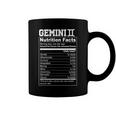 Funny Zodiac Gemini Nutrition Facts Gemini Birthday Women Coffee Mug