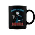 Happy Birthday America Abe Lincoln Fourth Of July Coffee Mug