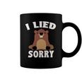 I Lied Sorry Funny Groundhog Day Brown Pig Gift Coffee Mug I Lied Sorry Funny Groundhog Day Brown Pig Gift Coffee Mug