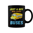 Just A Boy Who Loves Buses Birthday Cute Yellow School Bus Coffee Mug