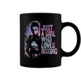 Just A Girl Who Loves Boxing Ink Splatter Coffee Mug