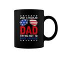 Just A Regular Dad Trying Not To Raise Liberals Voted Trump Coffee Mug