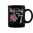 Kids 7Th Birthday Rolling Into 7 Roller Skate Gift Coffee Mug