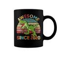 Kids Dinosaur 2Nd Birthday 2 Year Old Awesome Since 2020 Coffee Mug